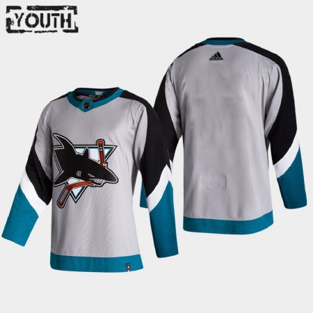 Kinder Eishockey San Jose Sharks Trikot Blank 2020-21 Reverse Retro Authentic